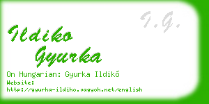 ildiko gyurka business card